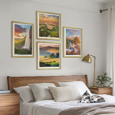 Set of 4 wall art pieces Italian sunset views