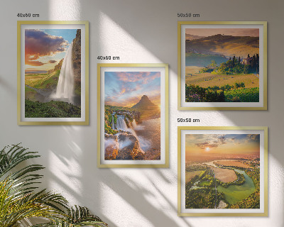 Set of 4 wall art pieces Italian sunset views