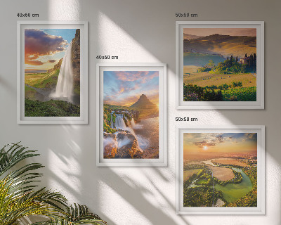 Set of 4 wall art pieces Italian sunset views