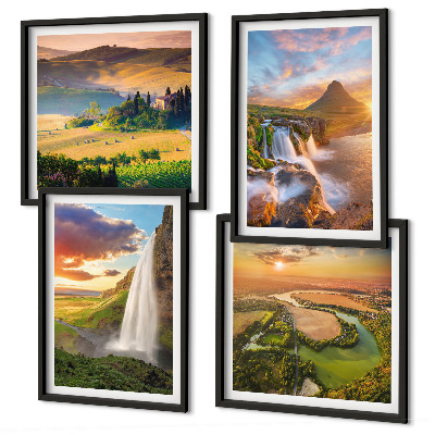 Set of 4 wall art pieces Italian sunset views