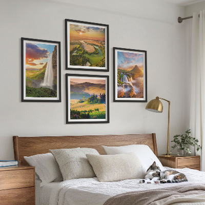 Set of 4 wall art pieces Italian sunset views