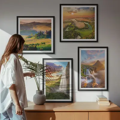 Wall Art Set set of 4 Italian sunset prints
