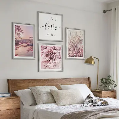 Multi-piece wall decor set flower bridge life inspiration design