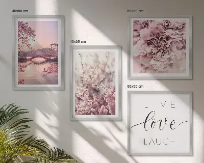 Multi-piece wall decor set flower bridge life inspiration design