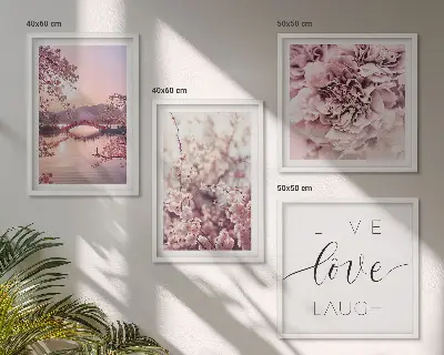 Multi-piece wall decor set flower bridge life inspiration design
