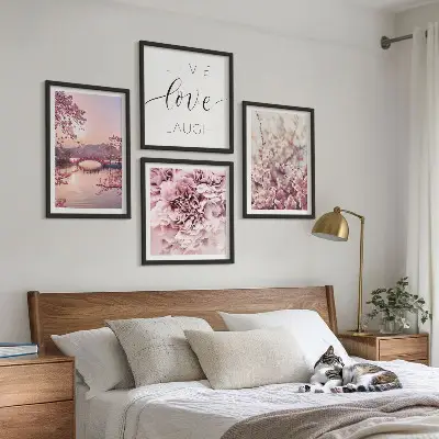 Multi-piece wall decor set flower bridge life inspiration design