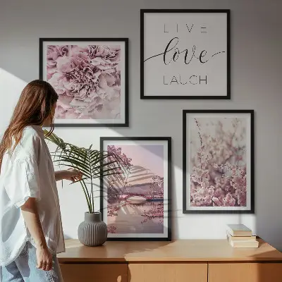 Multi-piece wall decor set flower bridge life inspiration design