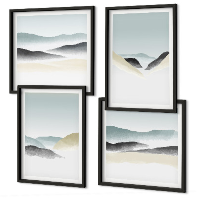 Multi-piece wall decor set Mountains minimalist pastels