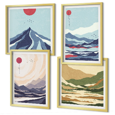Multi-piece wall decor set Abstract mountain landscapes