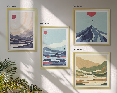 Multi-piece wall decor set Abstract mountain landscapes