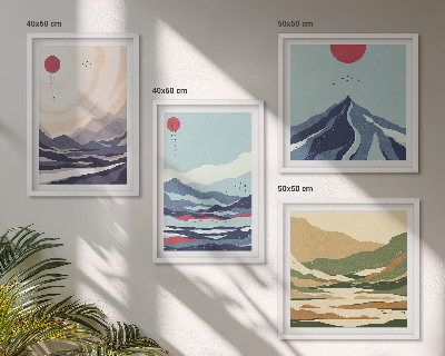 Multi-piece wall decor set Abstract mountain landscapes