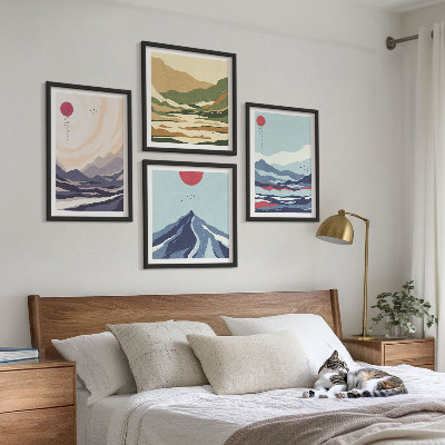 Multi-piece wall decor set Abstract mountain landscapes