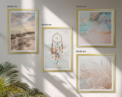 Wall art set Sea of ​​clouds dream catcher grass
