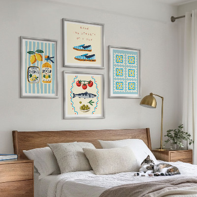 Multi-piece wall decor set Fruit Patterns and Italian Culture