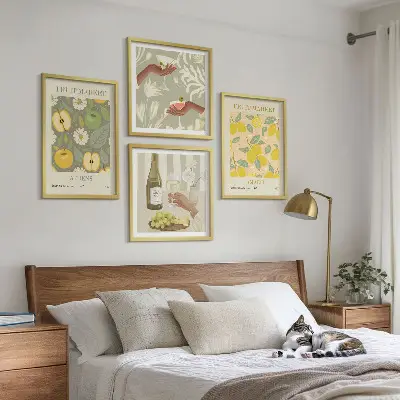 Fruity patterns Italian wine wall art set of 4 pieces
