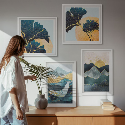 Multi-piece wall decor set Abstract aesthetic mountains