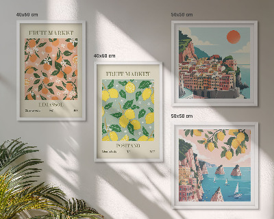 Wall art set Citrus fruits of the Italian tropics
