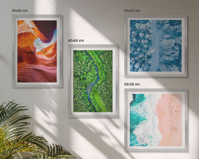 Multi-piece wall decor set Water canyon greenery in winter