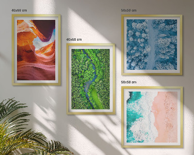 Multi-piece wall decor set Water canyon greenery in winter