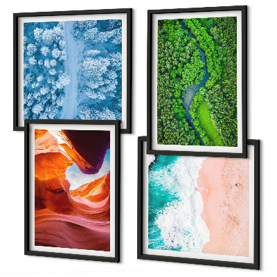Multi-piece wall decor set Water canyon greenery in winter