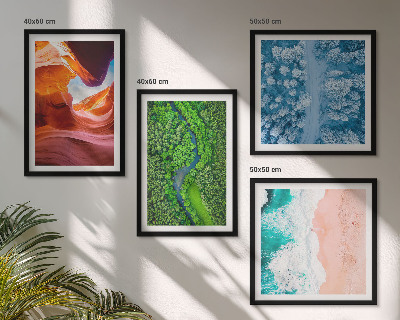 Multi-piece wall decor set Water canyon greenery in winter
