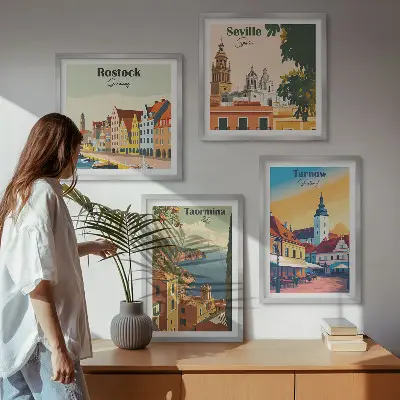 Coastal Cities Architecture Wall Art Set 