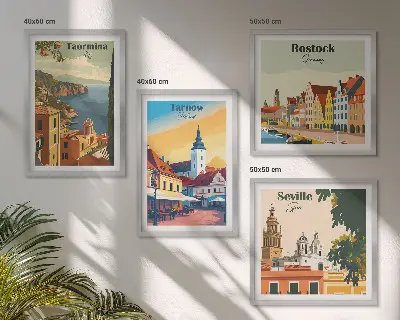 Coastal Cities Architecture Wall Art Set 