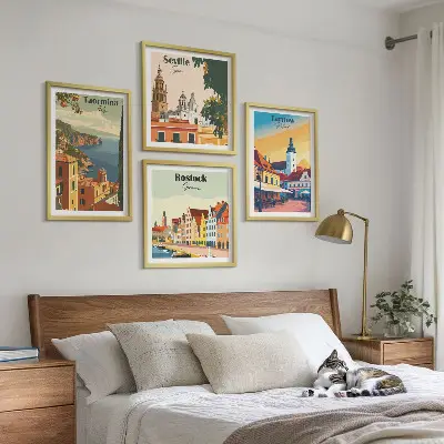 Coastal Cities Architecture Wall Art Set 