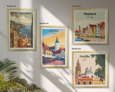 Coastal Cities Architecture Wall Art Set 