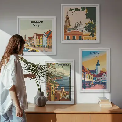 Coastal Cities Architecture Wall Art Set 