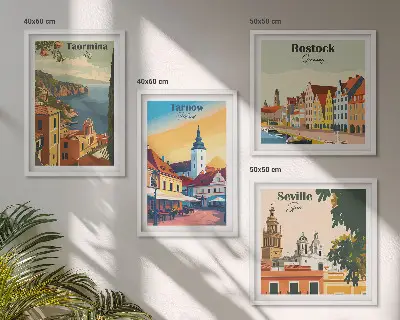 Coastal Cities Architecture Wall Art Set 