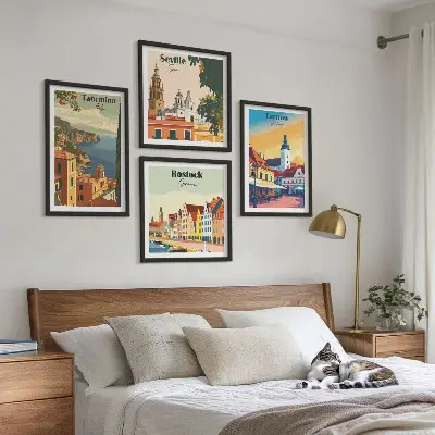 Coastal Cities Architecture Wall Art Set 