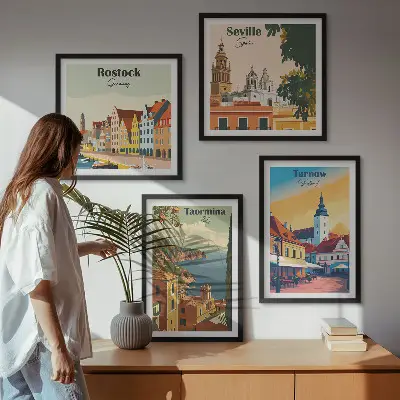 Coastal Cities Architecture Wall Art Set 
