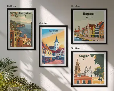 Coastal Cities Architecture Wall Art Set 