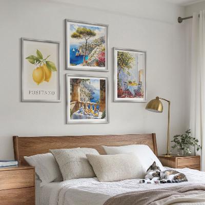 Wall art set Views of Positano lemon architecture