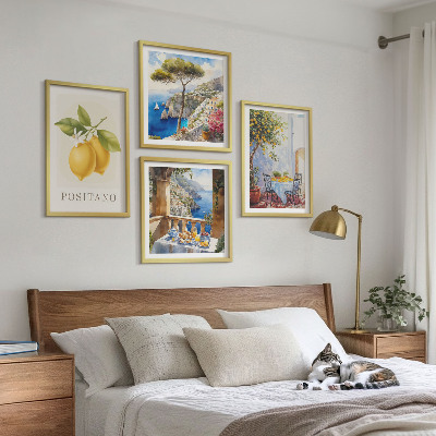 Wall art set Views of Positano lemon architecture
