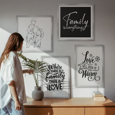 Multi-piece wall decor set Family, love, warmth, home