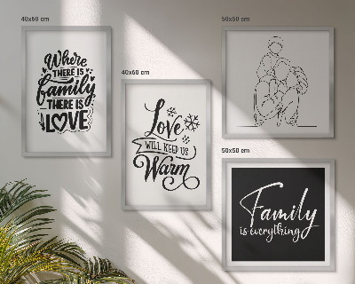 Multi-piece wall decor set Family, love, warmth, home