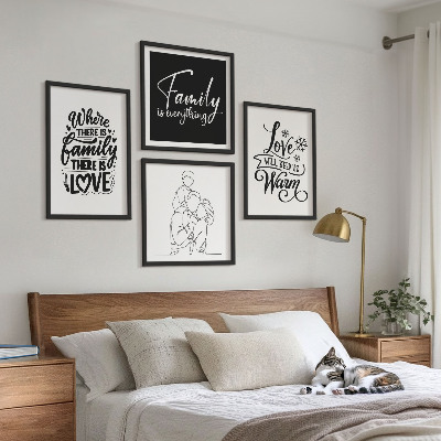 Multi-piece wall decor set Family, love, warmth, home