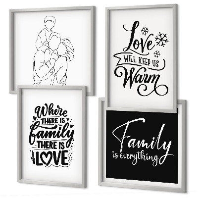 Multi-piece wall decor set Family, love, warmth, home