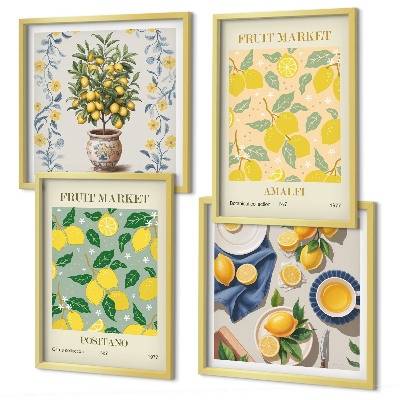 Multi-piece wall decor set Citrus tree fruit Italy