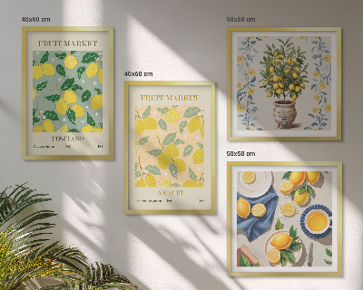 Multi-piece wall decor set Citrus tree fruit Italy