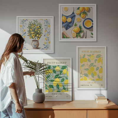 Multi-piece wall decor set Citrus tree fruit Italy