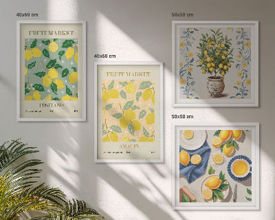 Multi-piece wall decor set Citrus tree fruit Italy