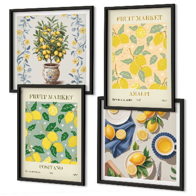 Multi-piece wall decor set Citrus tree fruit Italy