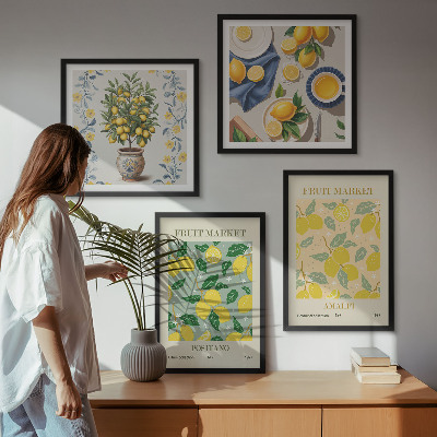 Multi-piece wall decor set Citrus tree fruit Italy