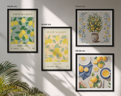 Multi-piece wall decor set Citrus tree fruit Italy