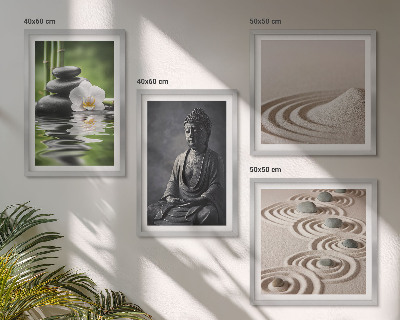 Multi-piece wall decor set Relaxing Buddha on the beach