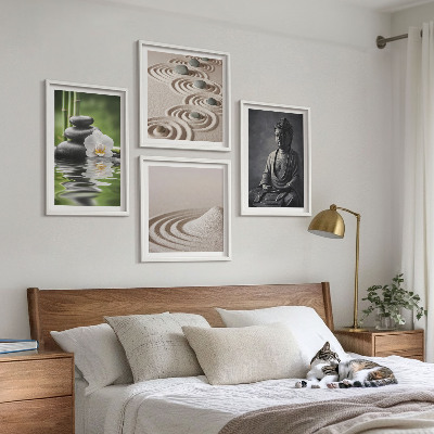 Multi-piece wall decor set Relaxing Buddha on the beach