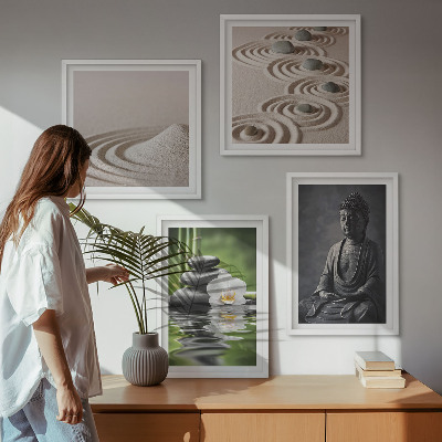 Multi-piece wall decor set Relaxing Buddha on the beach